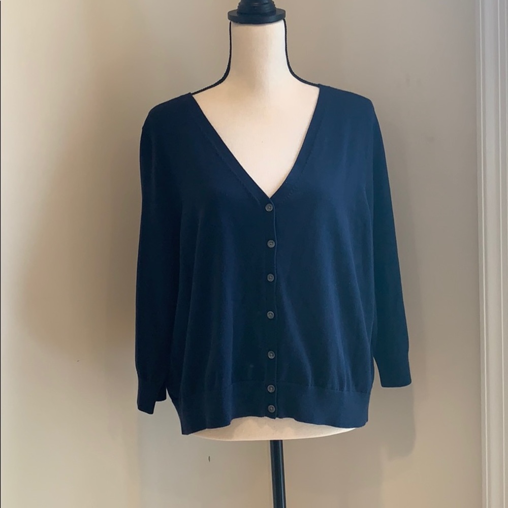 Lands end long sleeve button down shirt